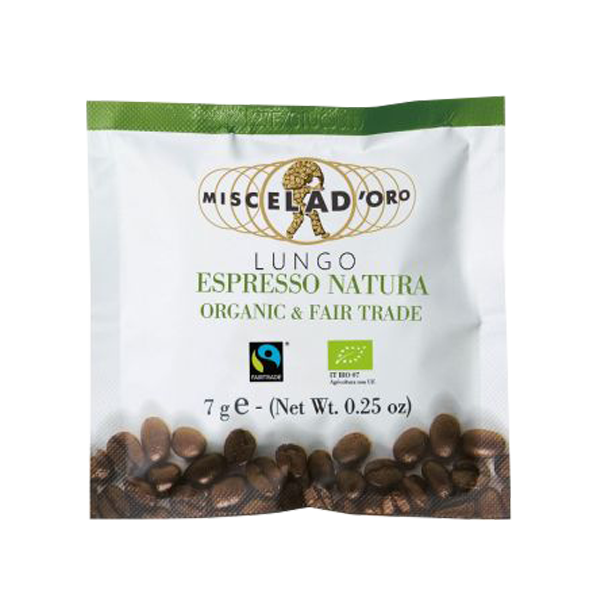 [PAD-022] Miscela Doro Kaffeepads Espresso Natura LUNGO Bio & Fairtrade (150 Pads)
